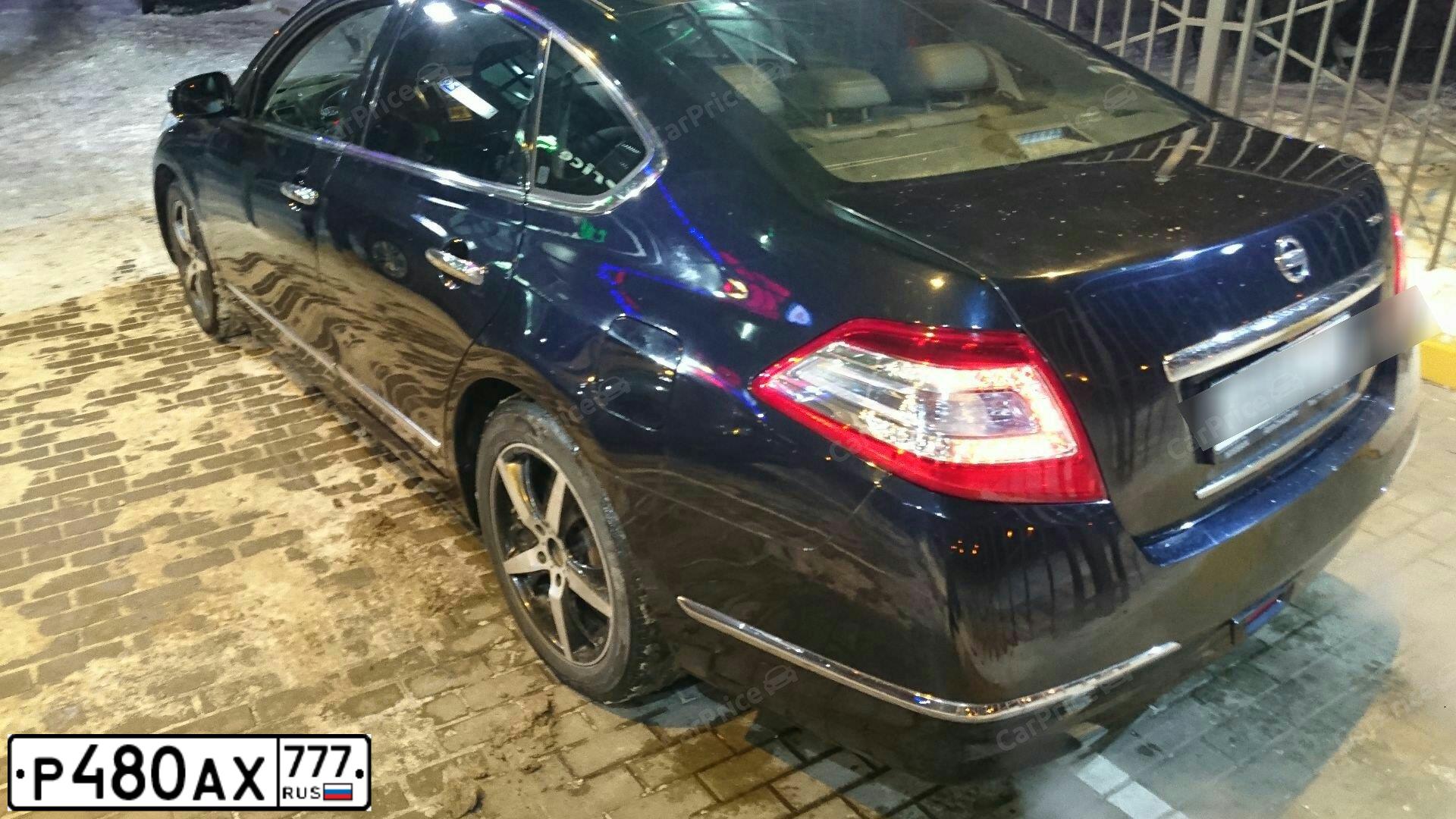 Фото автомобиля NISSAN TEANA, 2008 — госномер Е555СУ73. Цвет: ЧЕРНЫЙ