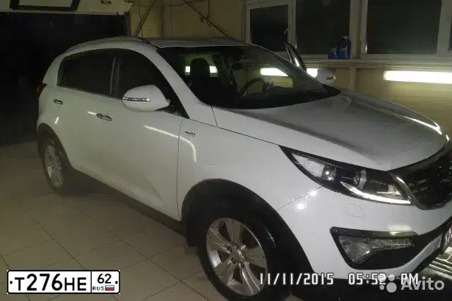 Фото автомобиля KIA SPORTAGE, 2011 — госномер Т276НЕ62. Цвет: БЕЛЫЙ