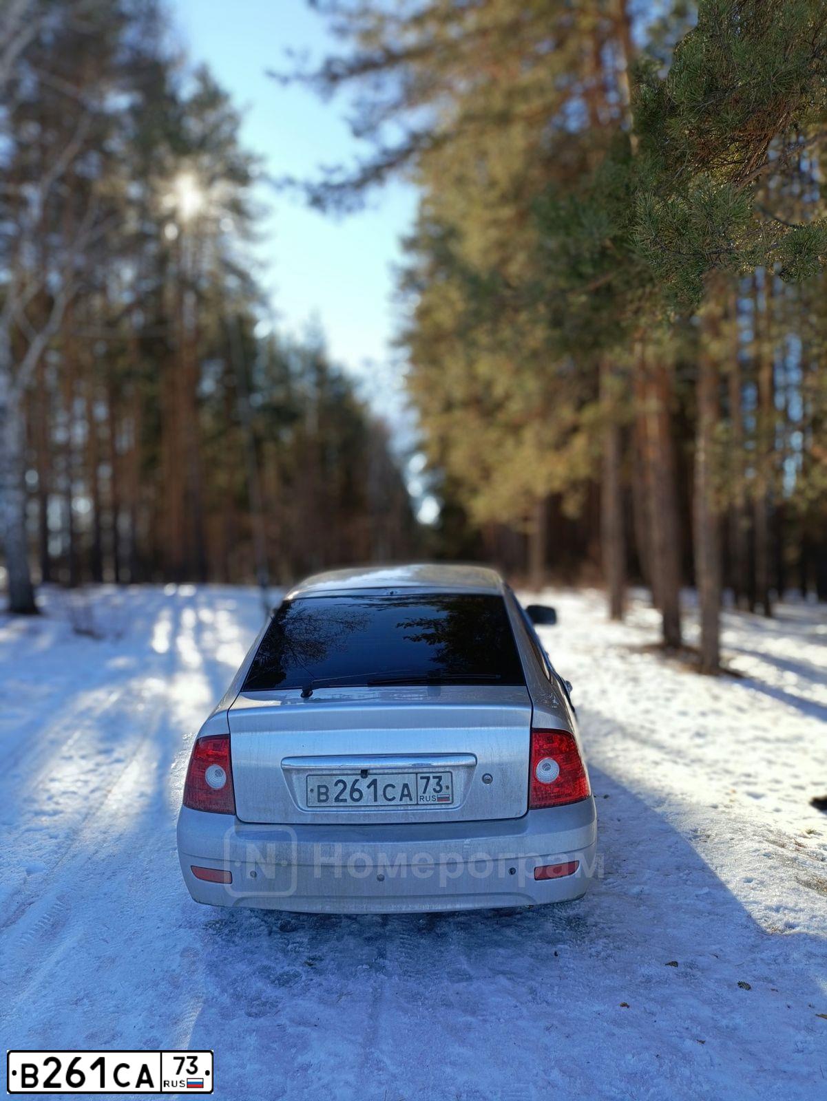 Фото автомобиля LADA 2172 PRIORA, 2009 — госномер В261СА73. Цвет: СВЕТЛО-СЕРЕБРИСТЫЙ МЕТАЛЛ