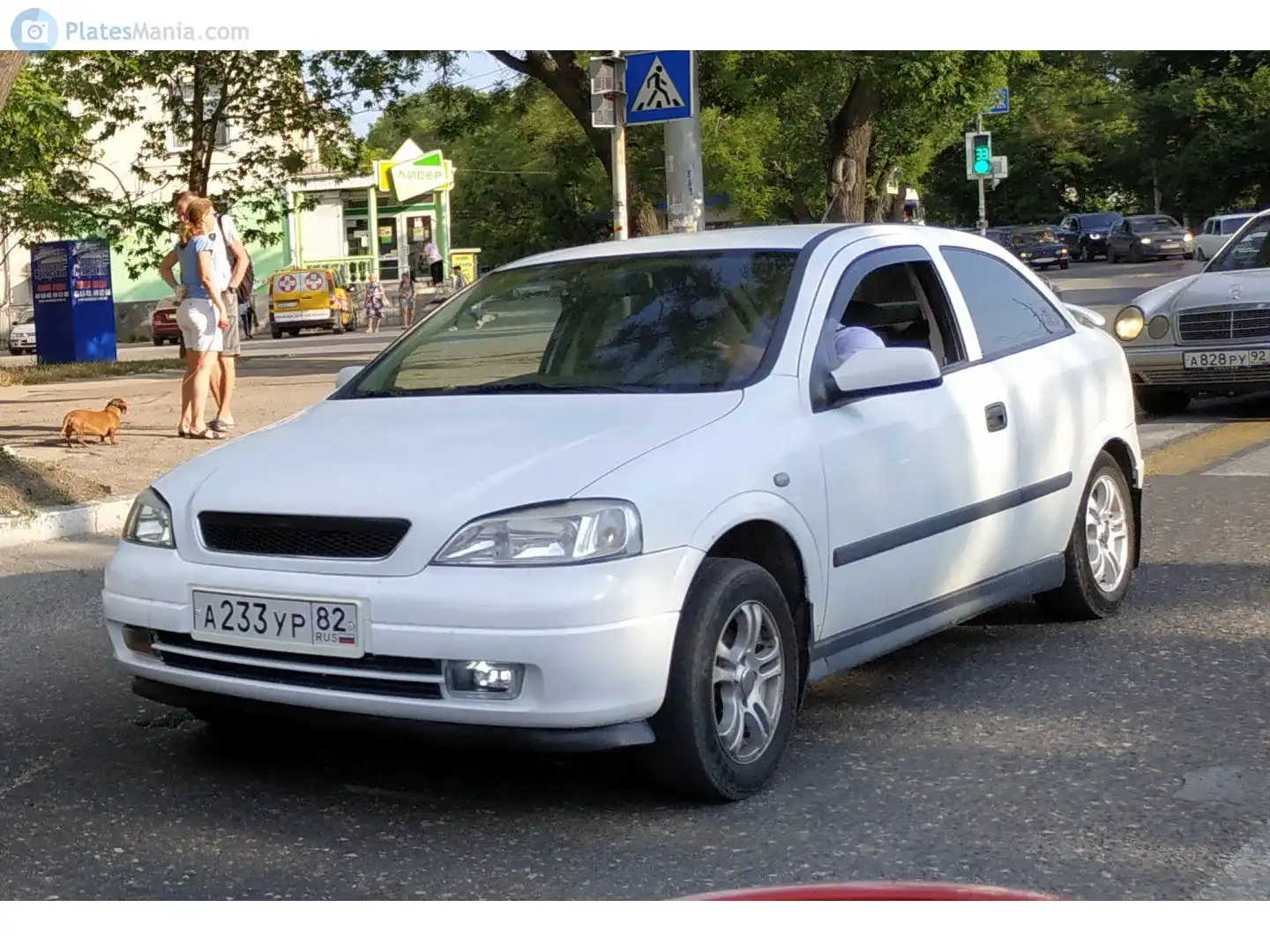 Фото автомобиля MERCEDES E-KLASSE, 1996 — госномер А828РУ92. Цвет: Серебристый