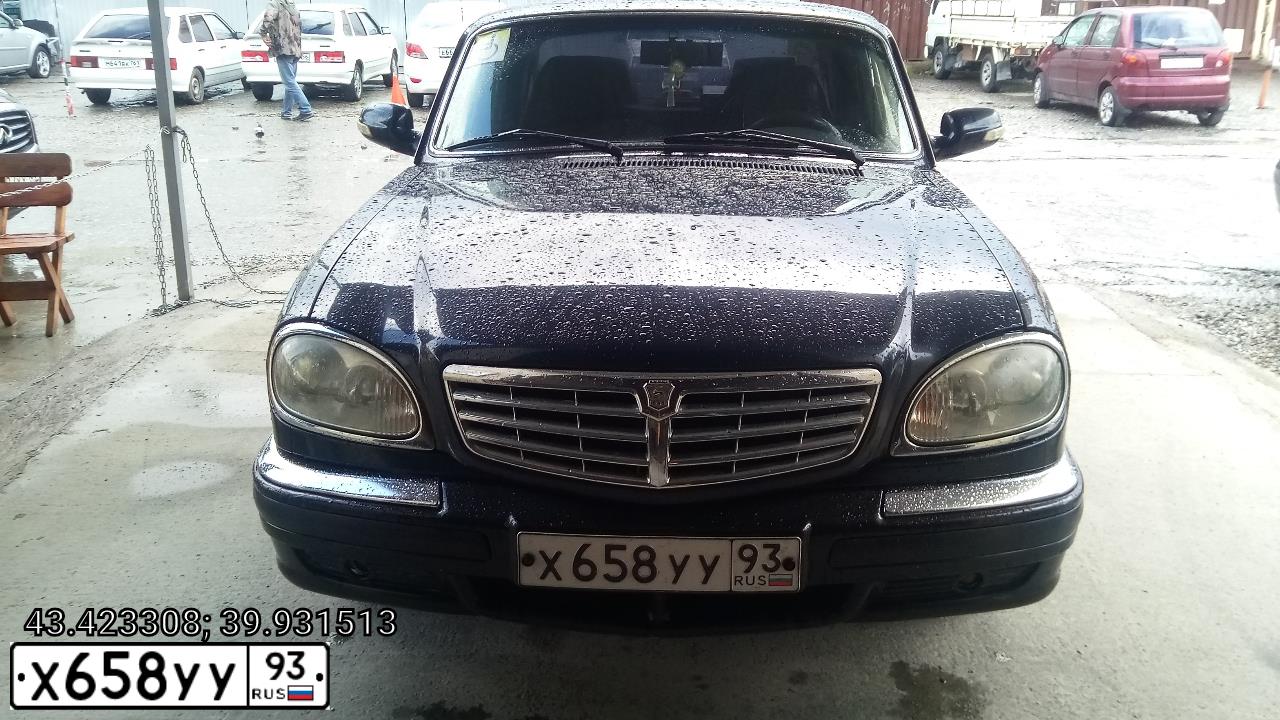 Фото автомобиля GAZ 3110 WOLGA, 2007 — госномер Х658УУ93. Цвет: ЧЕРНЫЙ