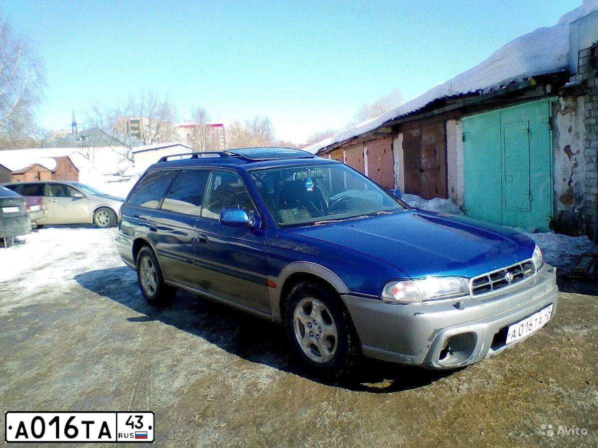 Фото автомобиля SUBARU OUTBACK, 1998 — госномер Р665РЕ43. Цвет: СИНИЙ