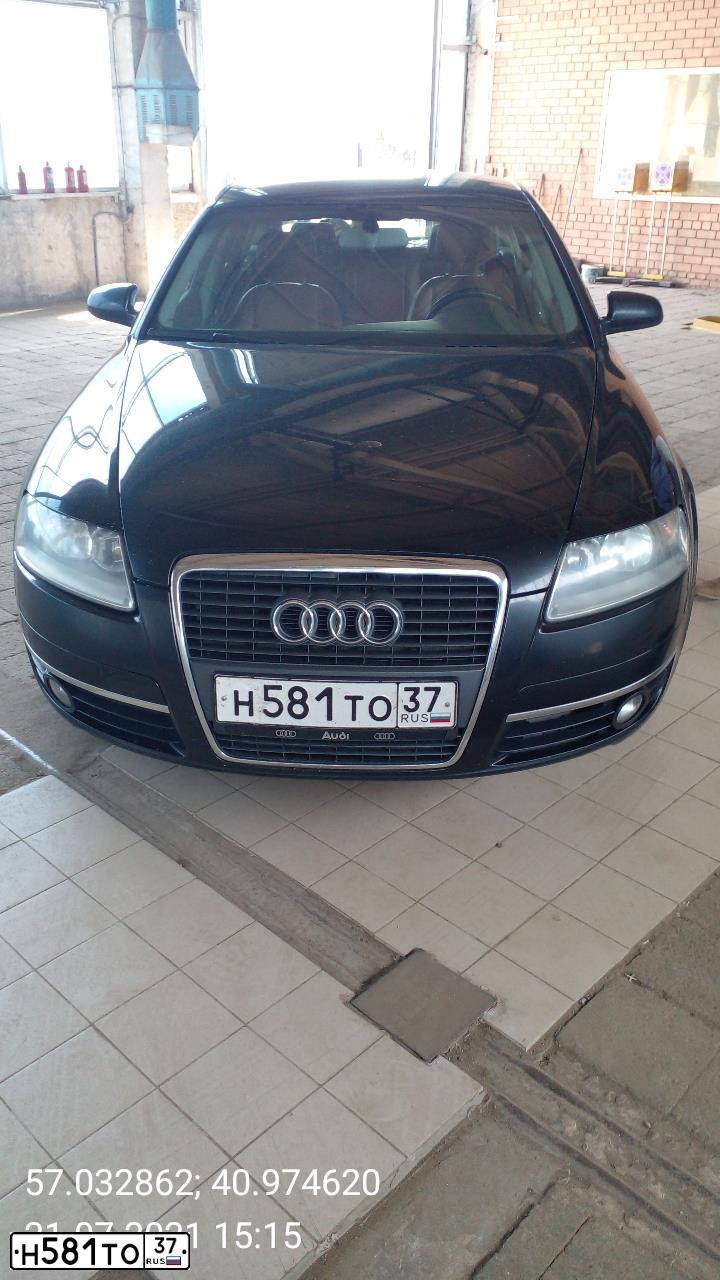 Фото автомобиля AUDI A6, 2008 — госномер Н581ТО37. Цвет: ЧЕРНЫЙ