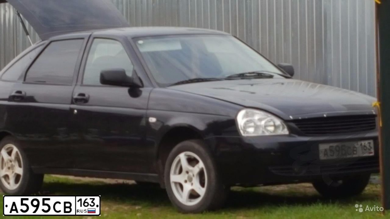 Фото автомобиля LADA 2172 PRIORA, 2009 — госномер А595СВ163. Цвет: Сине-Черный