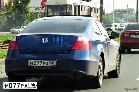 Фото автомобиля HONDA ACCORD, 2008 — госномер М077РА46. Цвет: СИНИЙ