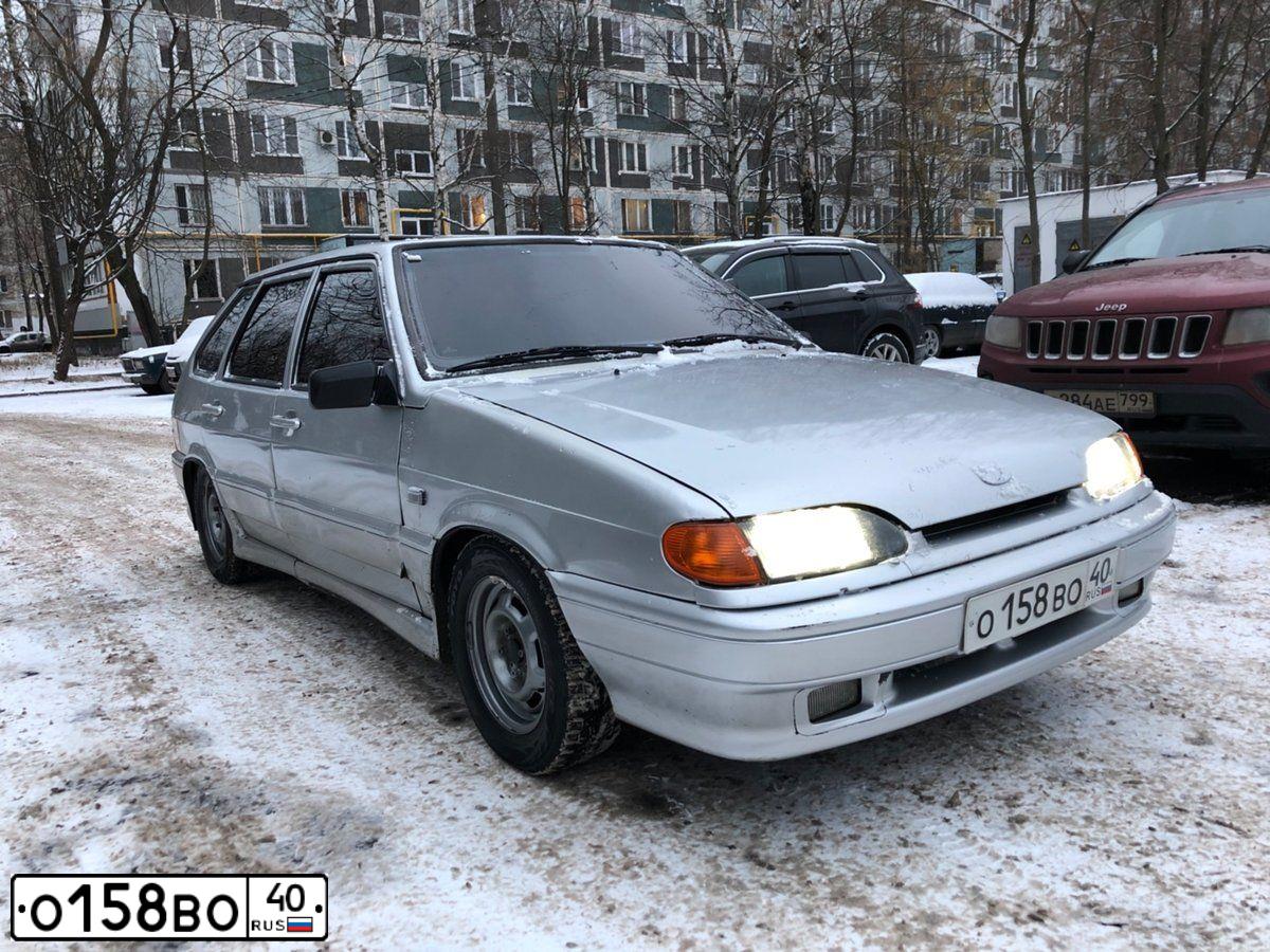 Фото автомобиля LADA 2114 SAMARA, 2005 — госномер О158ВО40. Цвет: СВЕТЛО-СЕРЕБРИСТЫЙ