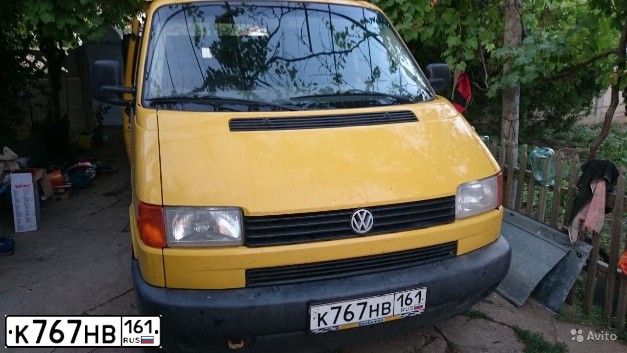 Фото автомобиля VOLKSWAGEN TRANSPORTER, 1998 — госномер Е382ХА82. Цвет: ЖЁЛТЫЙ