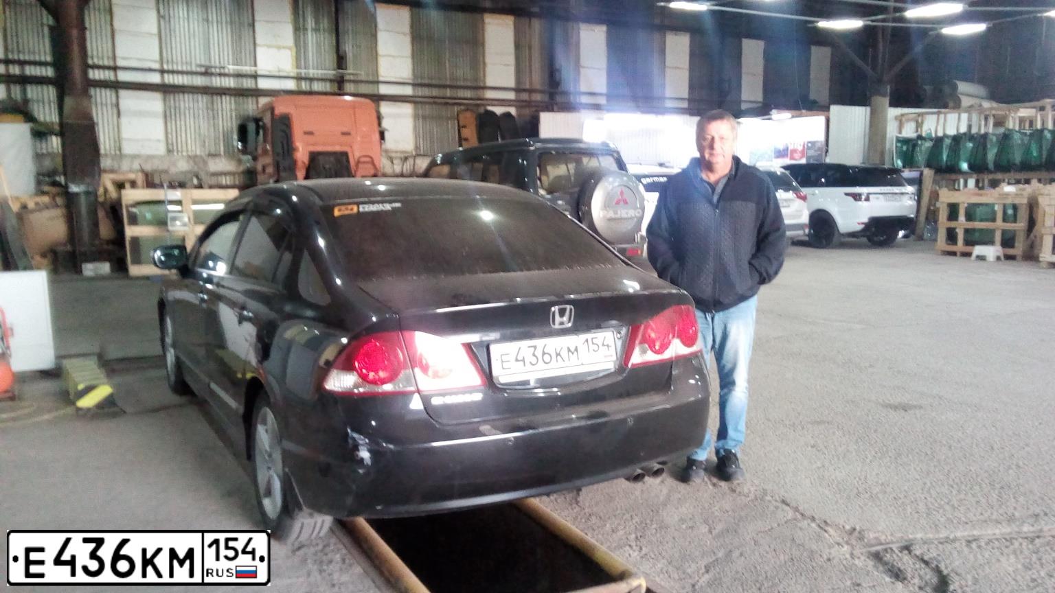 Фото автомобиля HONDA CIVIC, 2008 — госномер С536КУ70. Цвет: ЧЕРНЫЙ