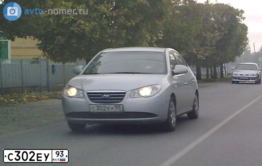 Фото автомобиля HYUNDAI ELANTRA, 2006 — госномер С302ЕУ93. Цвет: СЕРЕБРИСТЫЙ
