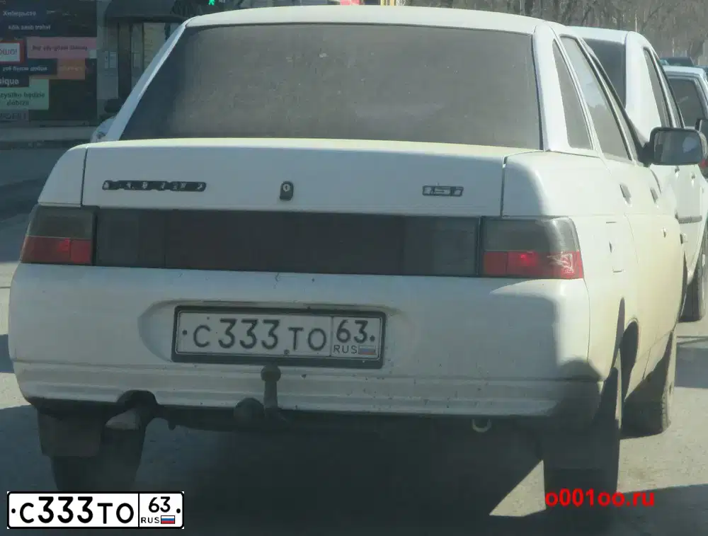 Фото автомобиля LADA 2110, 2001 — госномер С333ТО63. Цвет: ЯРКО-БЕЛЫЙ