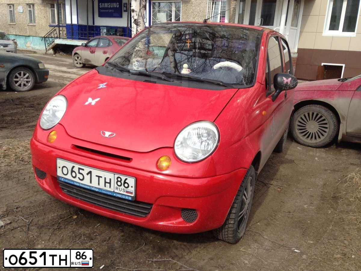Фото автомобиля DAEWOO MATIZ, 2004 — госномер С824УЕ72. Цвет: КРАСНЫЙ