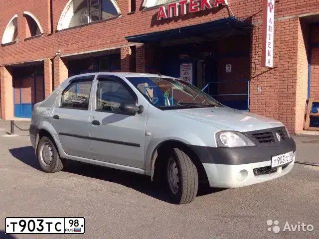 Фото автомобиля RENAULT LOGAN, 2008 — госномер Т903ТС98. Цвет: Серый