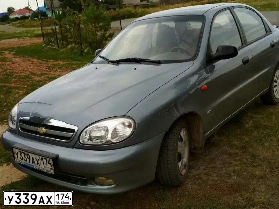 Фото автомобиля ZAZ LANOS, 2007 — госномер У339АХ174. Цвет: Серый