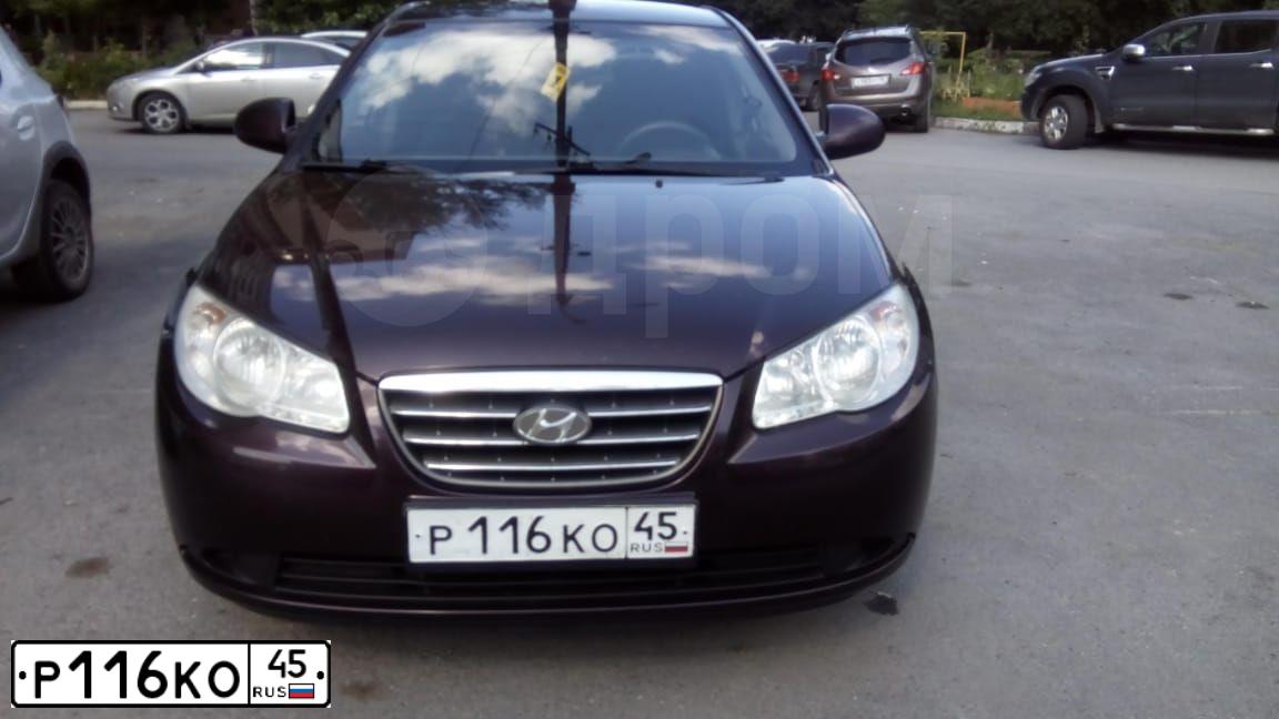 Фото автомобиля HYUNDAI ELANTRA, 2008 — госномер С167МН196. Цвет: ВИШНЕВЫЙ