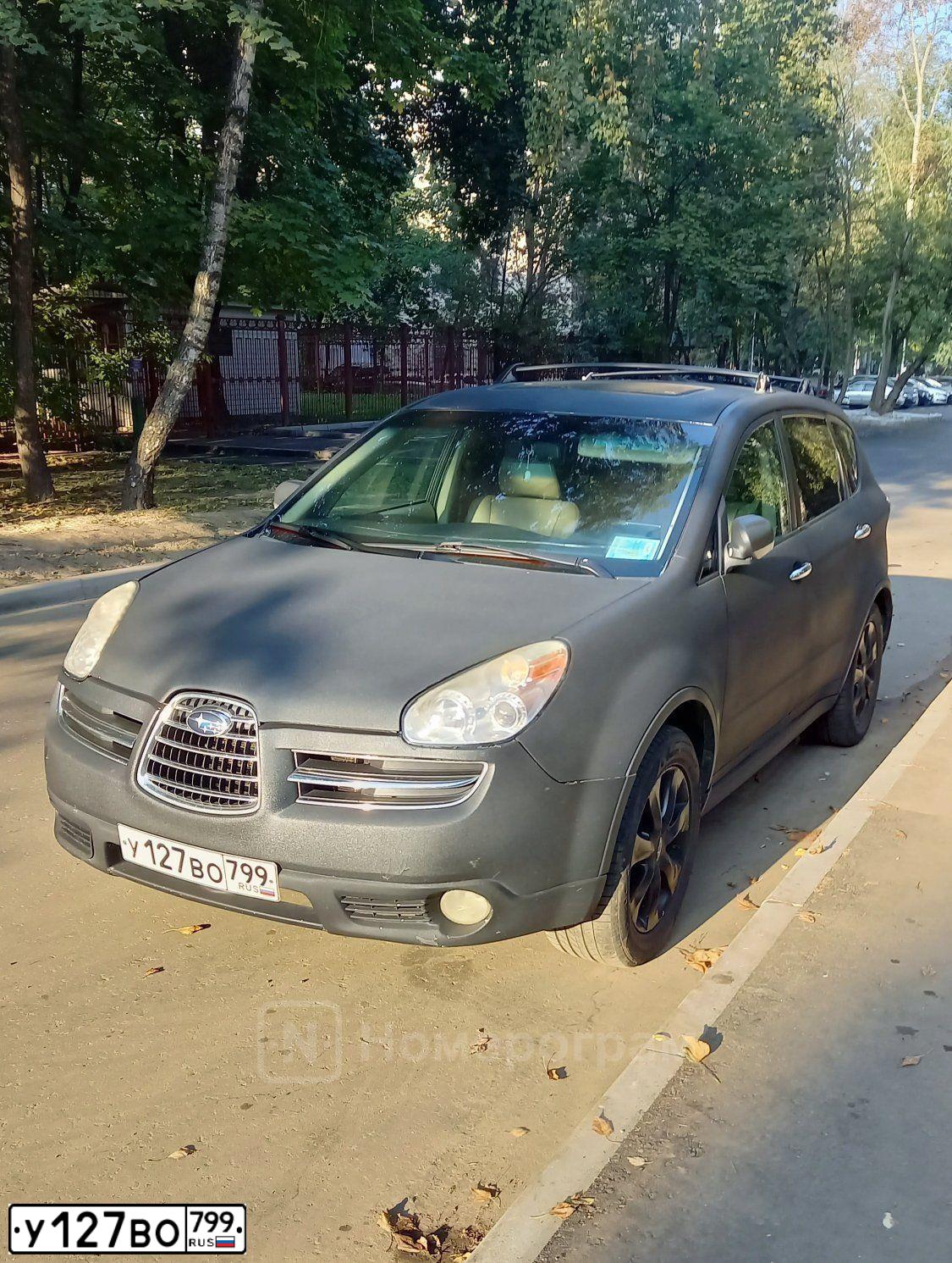 Фото автомобиля SUBARU B9 TRIBECA, 2005 — госномер М999СМ18. Цвет: ЧЕРНЫЙ