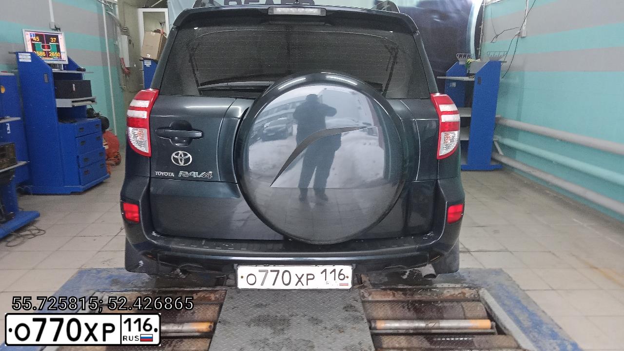 Фото автомобиля TOYOTA RAV4, 2011 — госномер О770ХР116. Цвет: ТЕМНО-СЕРЫЙ
