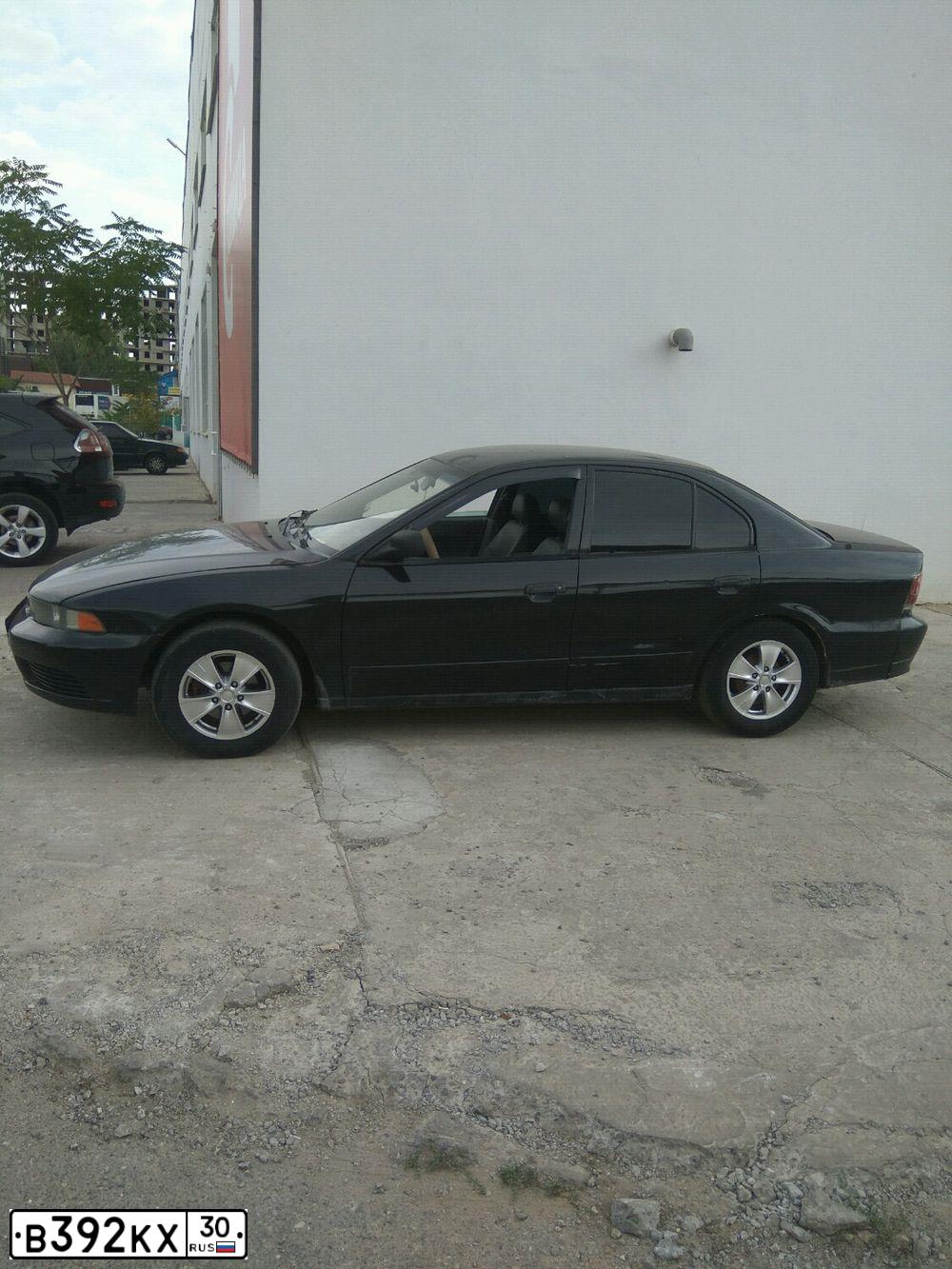 Фото автомобиля MITSUBISHI GALANT, 2002 — госномер К361ВС71. Цвет: ЧЕРНЫЙ