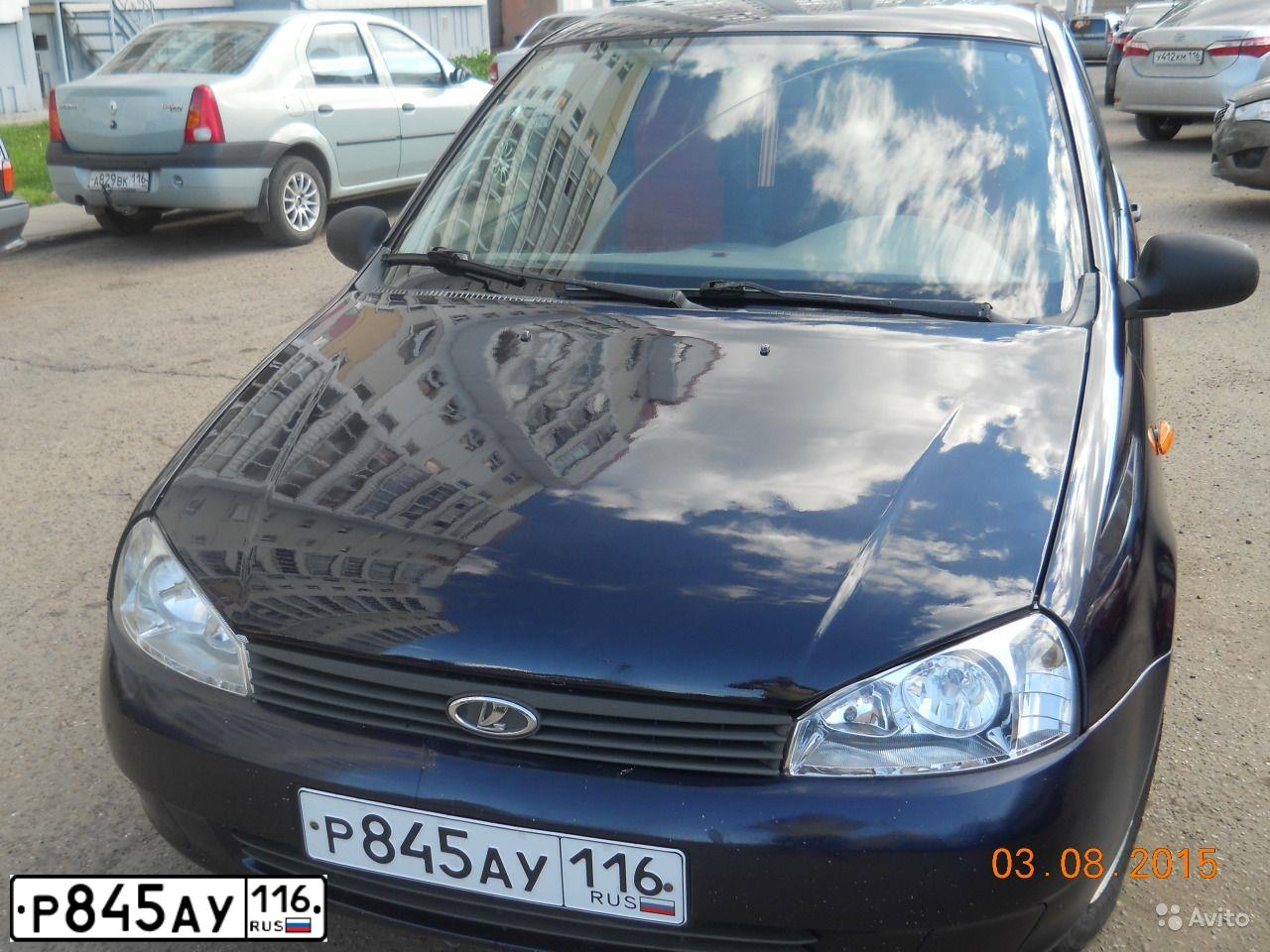 Фото автомобиля LADA KALINA, 2008 — госномер А100ОО67. Цвет: ТЕМНЫЙ СИНЕ-ФИОЛЕТОВЫЙ