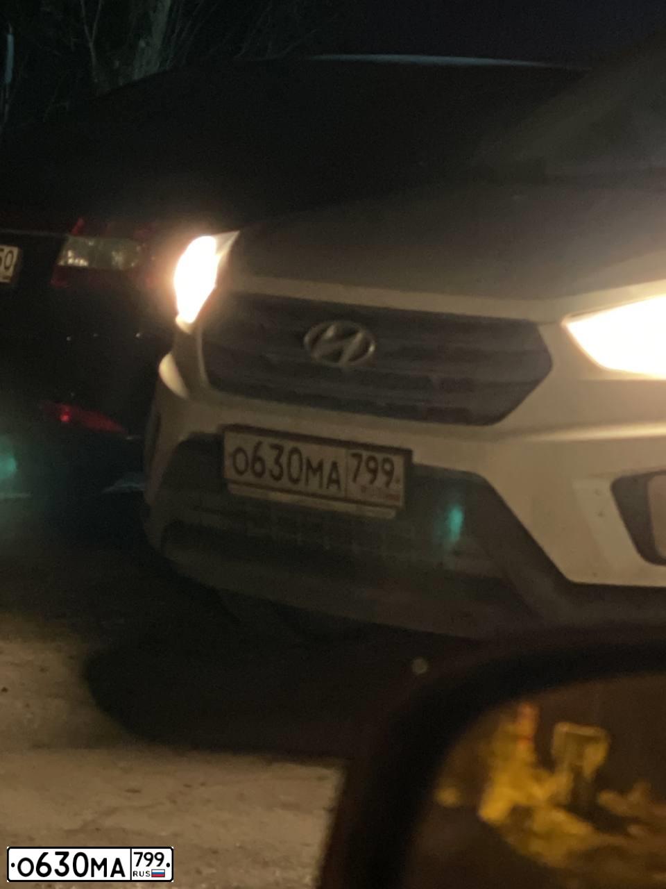 Фото автомобиля HYUNDAI CRETA, 2018 — госномер О630МА799. Цвет: БЕЛЫЙ