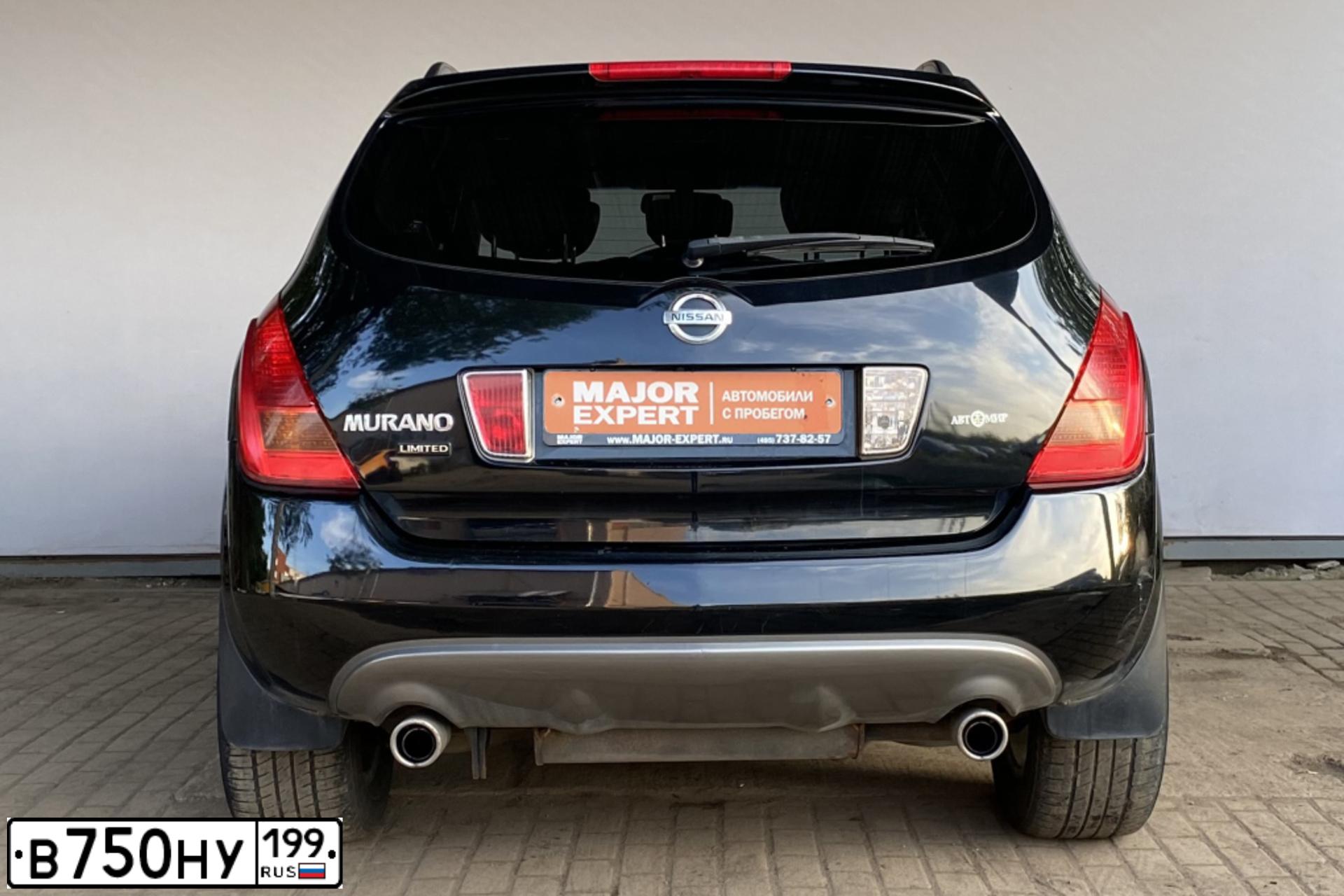 Фото автомобиля NISSAN MURANO, 2007 — госномер В750НУ199. Цвет: ЧЕРНЫЙ