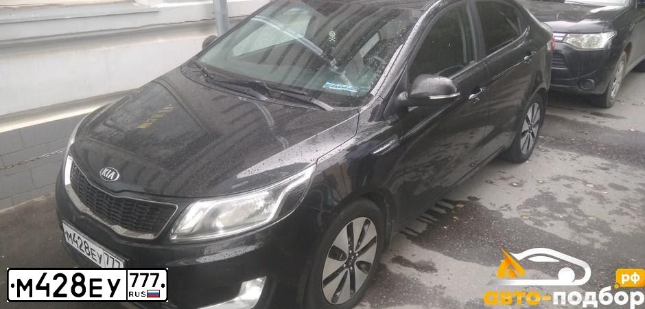 Фото автомобиля KIA RIO, 2013 — госномер М428ЕУ777. Цвет: ЧЕРНЫЙ