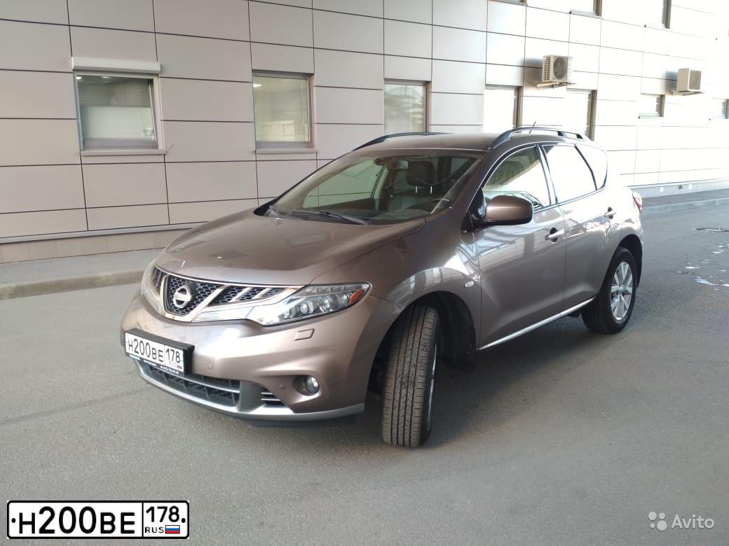 Фото автомобиля NISSAN MURANO, 2012 — госномер Н200ВЕ178. Цвет: БЕЖЕВЫЙ
