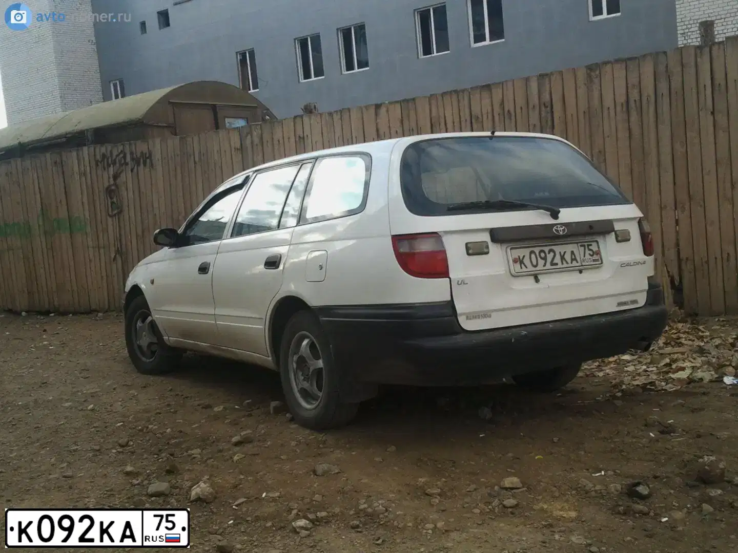 Фото автомобиля TOYOTA CALDINA, 1999 — госномер К092КА75