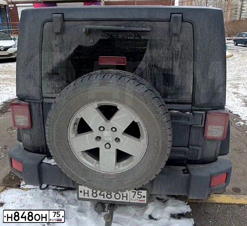 Фото автомобиля JEEP WRANGLER, 2007 — госномер Е005ВА82. Цвет: ЧЕРНЫЙ