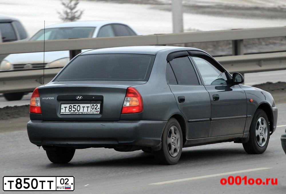 Фото автомобиля TAGAZ ACCENT, 2004 — госномер Т850ТТ02. Цвет: СЕРЫЙ