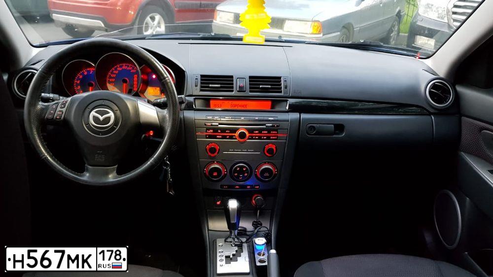 Фото автомобиля MAZDA 3, 2006 — госномер Н567МК178. Цвет: СИНИЙ