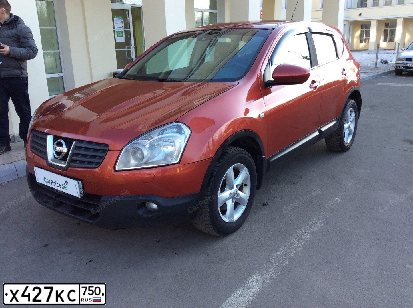 Фото автомобиля NISSAN QASHQAI, 2007 — госномер Х427КС750. Цвет: КРАСНЫЙ ТЕМНЫЙ