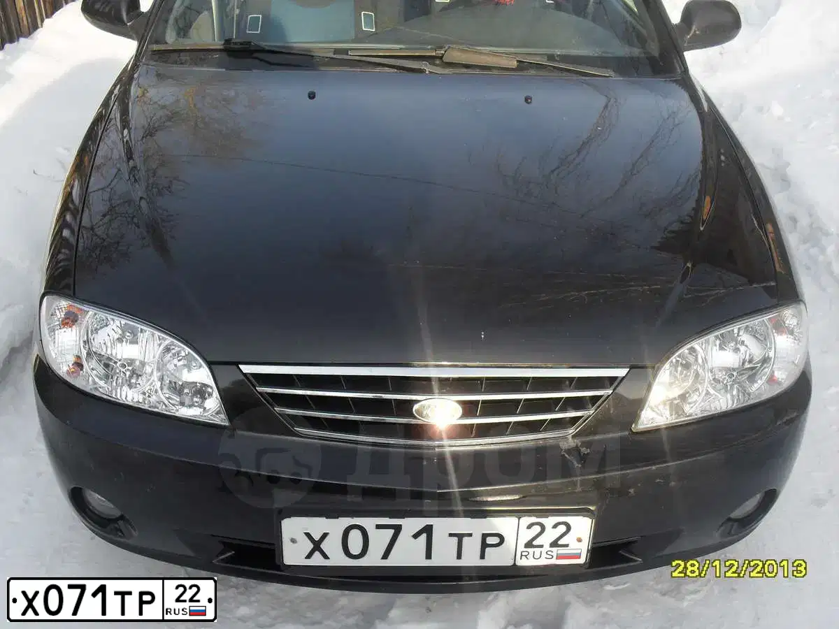 Фото автомобиля KIA SPECTRA, 2008 — госномер С999СК56. Цвет: ЧЕРНЫЙ ЖЕМЧУГ