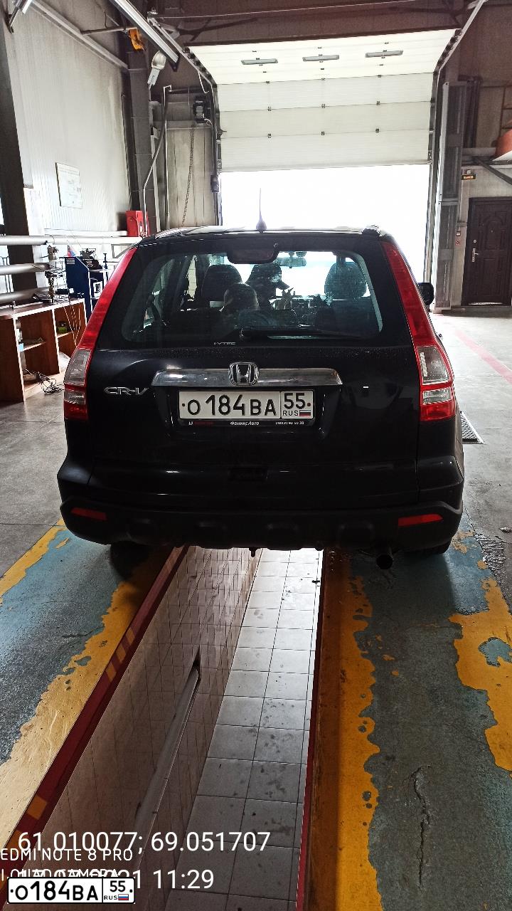 Фото автомобиля HONDA CR-V, 2008 — госномер Х342УР72. Цвет: ЧЕРНЫЙ