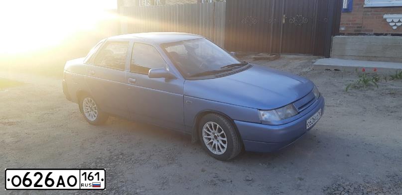 Фото автомобиля LADA 2110, 2001 — госномер К120КО761. Цвет: ЗОЛОТИСТО-СЕРЫЙ