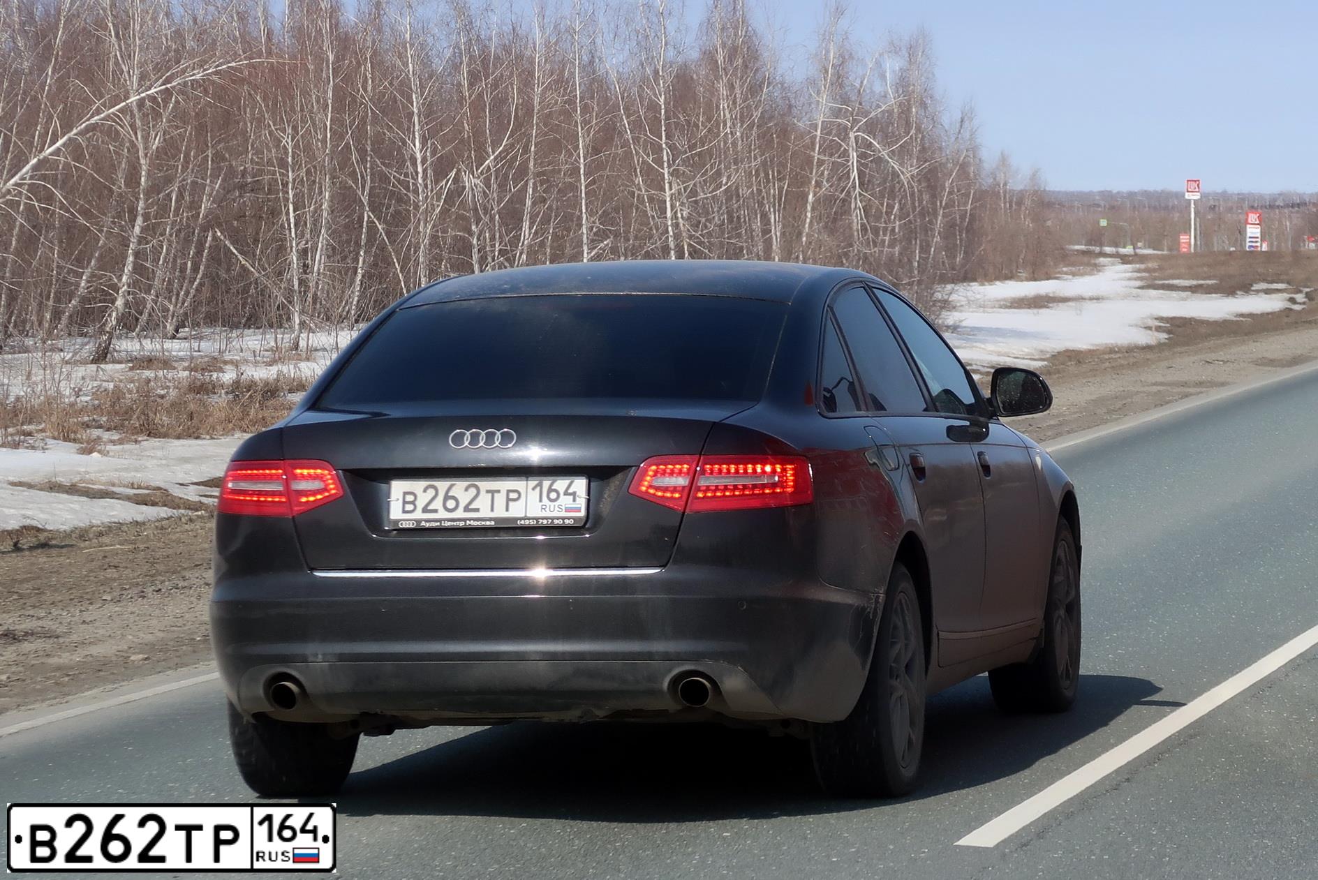 Фото автомобиля AUDI A6, 2009 — госномер В262ТР164. Цвет: ЧЕРНЫЙ