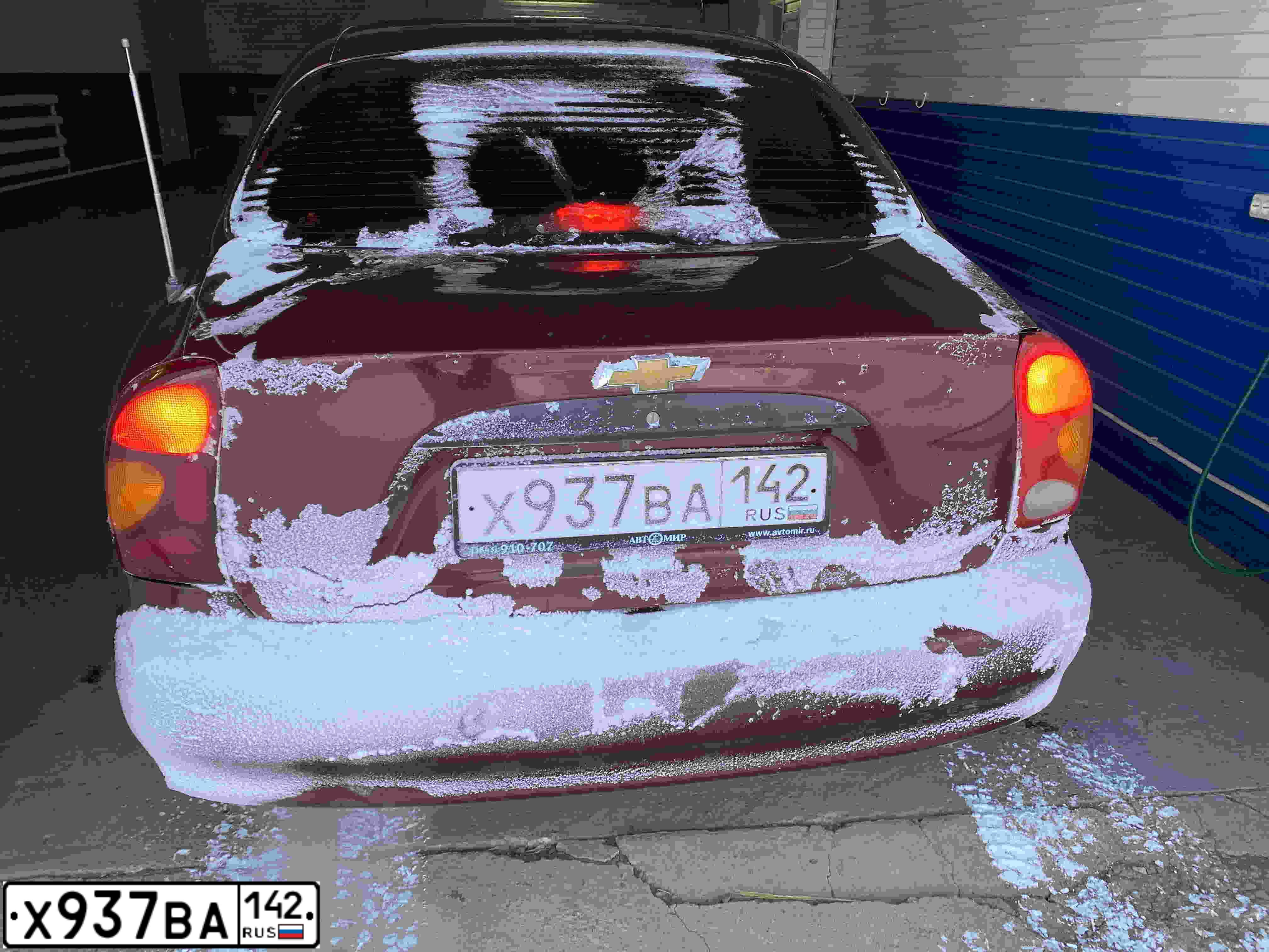 Фото автомобиля ZAZ LANOS, 2006 — госномер Х937ВА142. Цвет: ВИШНЕВЫЙ
