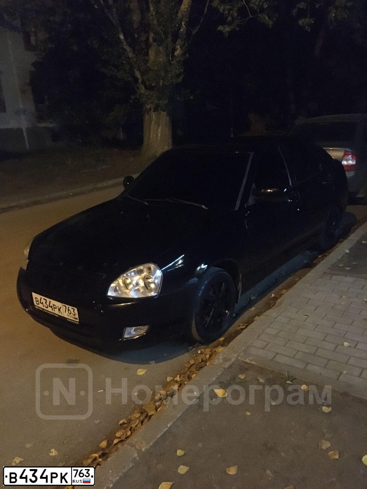 Фото автомобиля LADA 2172 PRIORA, 2010 — госномер В434РК763. Цвет: Сине-Черный