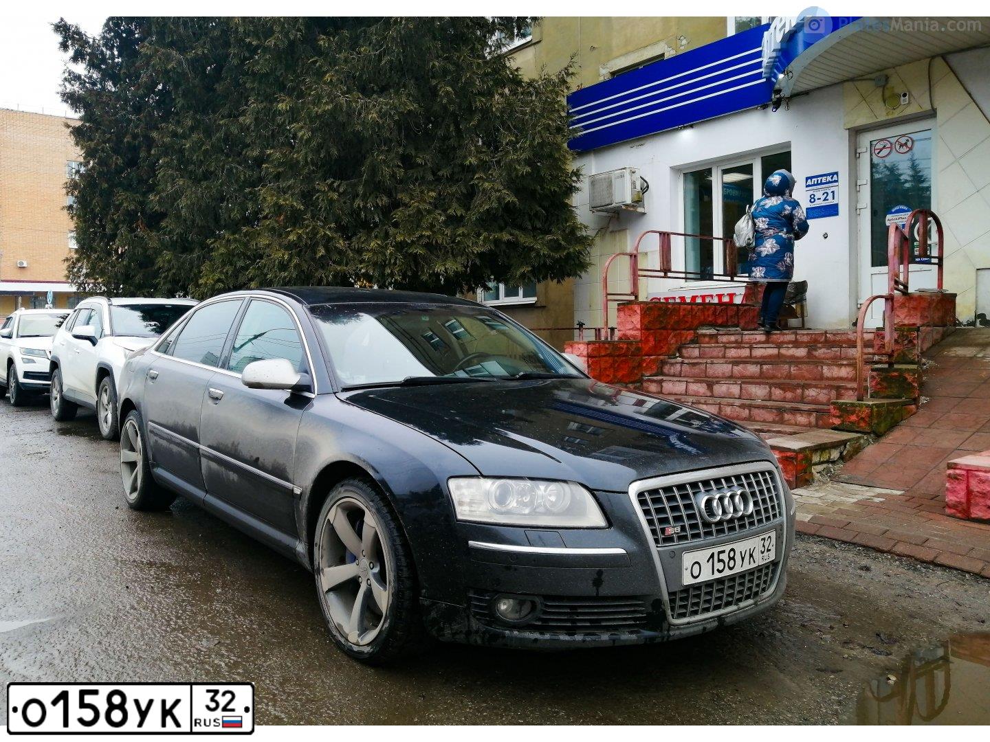Фото автомобиля AUDI A8, 2004 — госномер О093ОО48. Цвет: ЧЕРНЫЙ