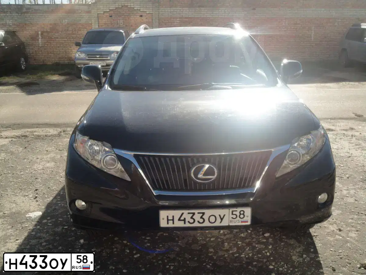 Фото автомобиля LEXUS RX, 2010 — госномер Н433ОУ58