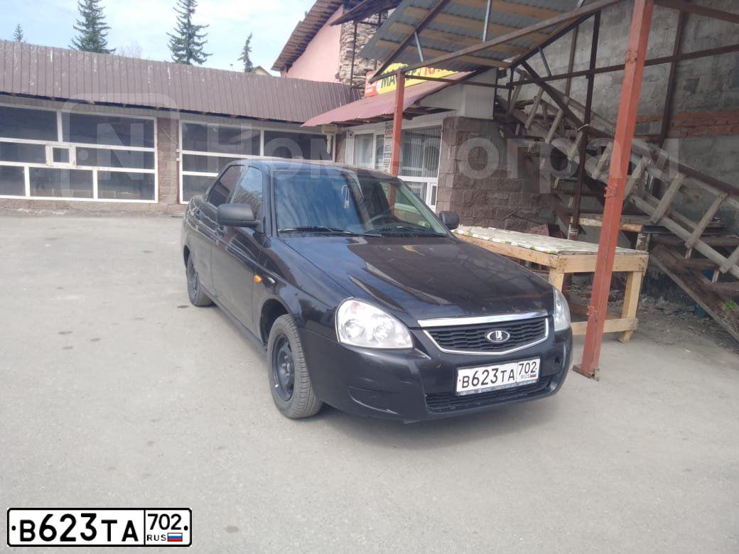 Фото автомобиля LADA 2170 PRIORA, 2017 — госномер В623ТА702. Цвет: ЧЕРНЫЙ