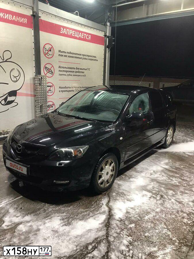 Фото автомобиля MAZDA 3, 2006 — госномер Т504УУ799. Цвет: ЧЕРНЫЙ
