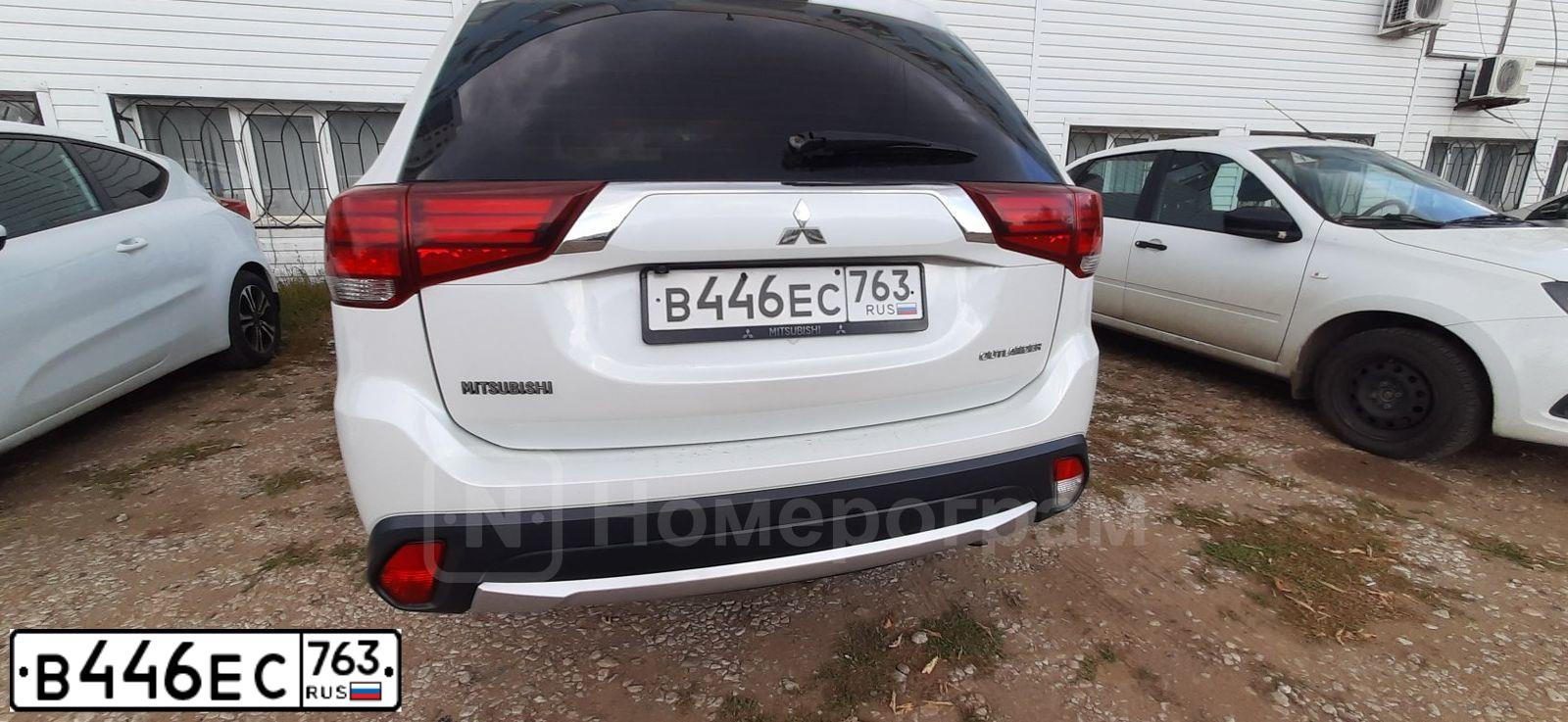 Фото автомобиля MITSUBISHI OUTLANDER, 2015 — госномер В446ЕС763. Цвет: Белый
