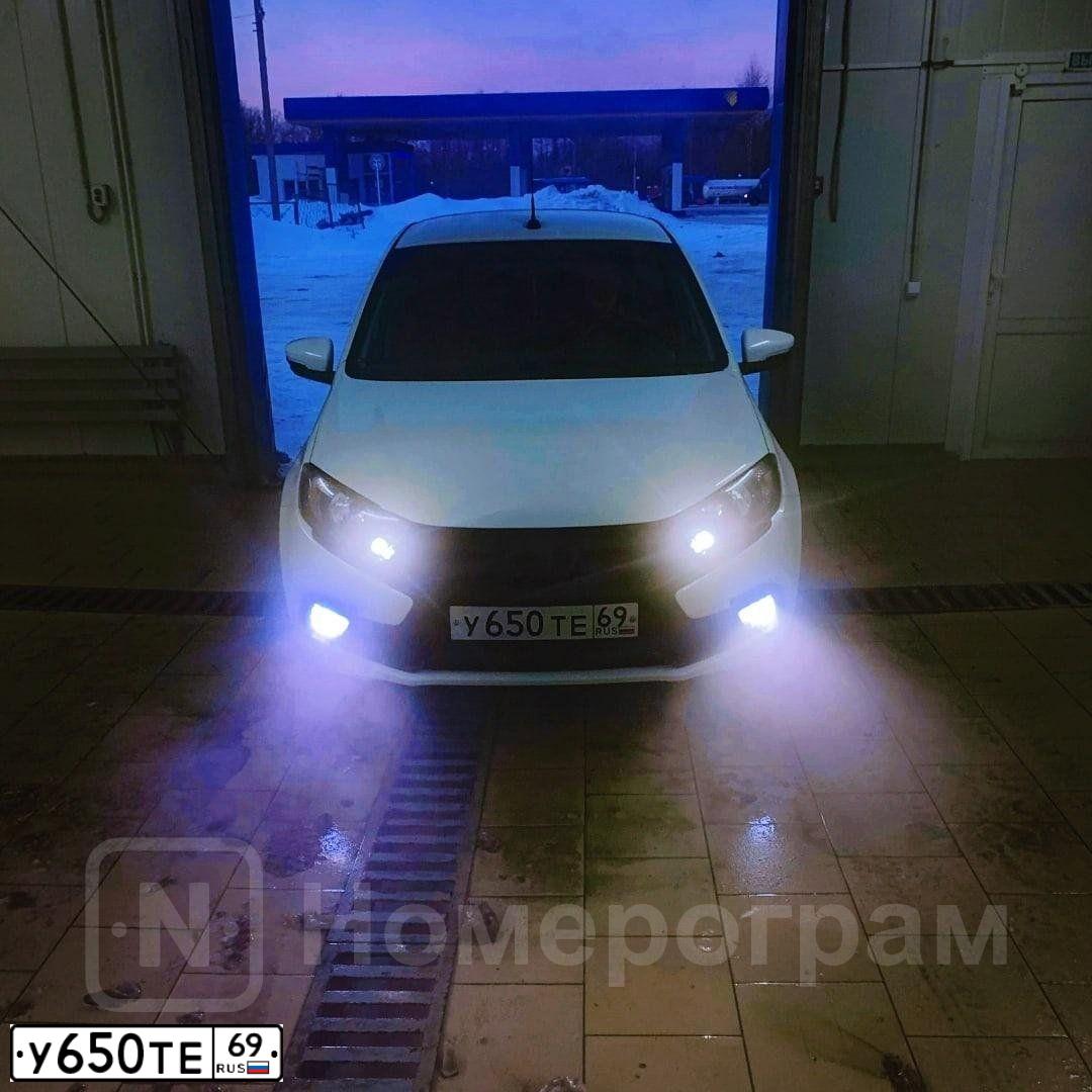 Фото автомобиля LADA GRANTA 219040, 2022 — госномер У650ТЕ69. Цвет: Белый