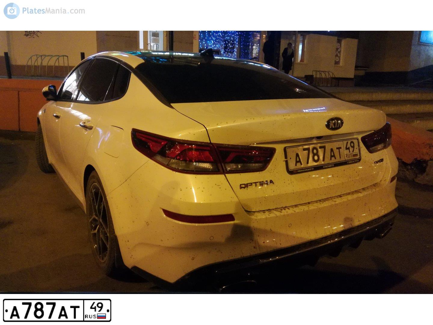 Фото автомобиля KIA MAGENTIS / OPTIMA, 2019 — госномер А222МС30. Цвет: Белый