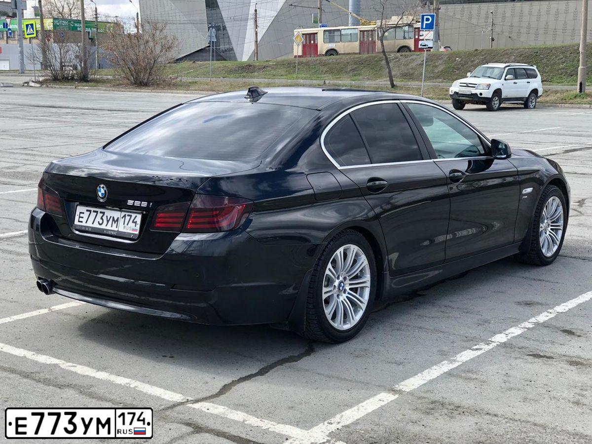 Фото автомобиля БМВ 528I XDRIVE, 2011 — госномер О355ХВ196. Цвет: ЧЕРНЫЙ