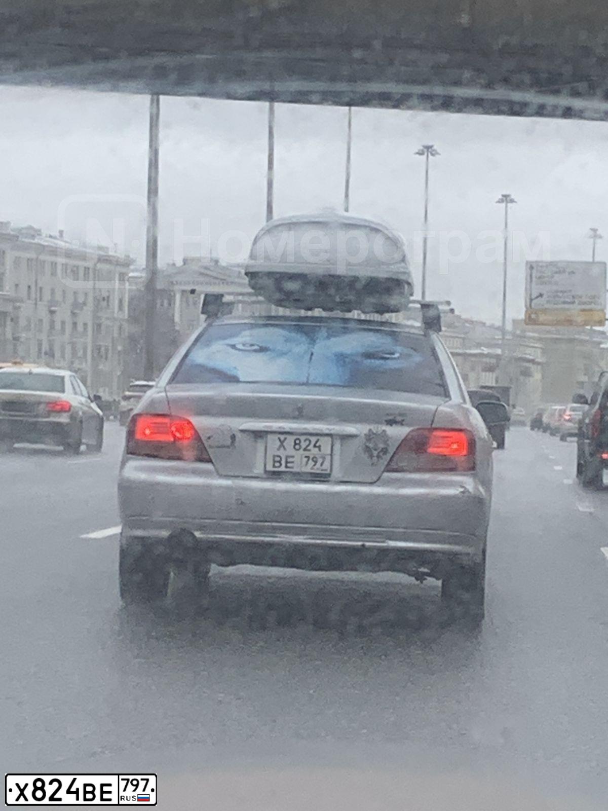 Фото автомобиля MITSUBISHI GALANT, 2003 — госномер А174ТО177. Цвет: Серый