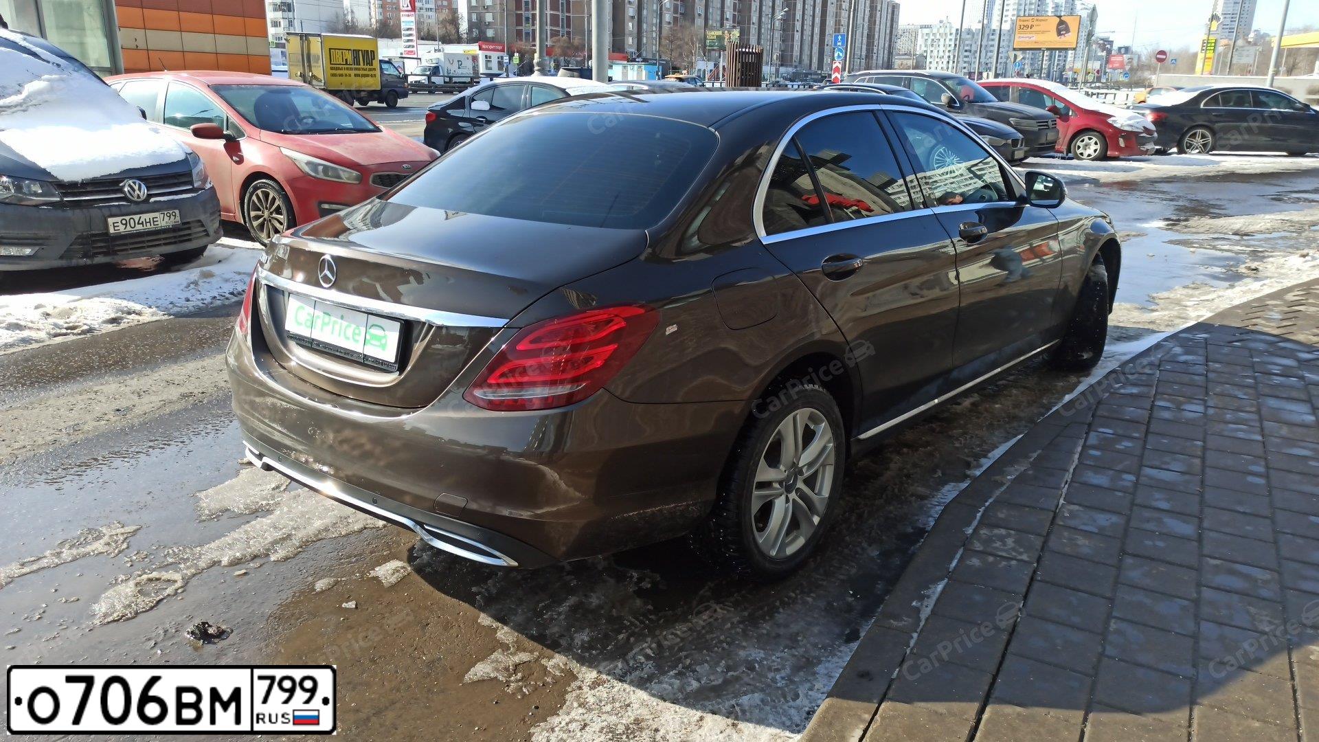 Фото автомобиля MERCEDES C-KLASSE, 2016 — госномер Х450МХ790. Цвет: Коричневый