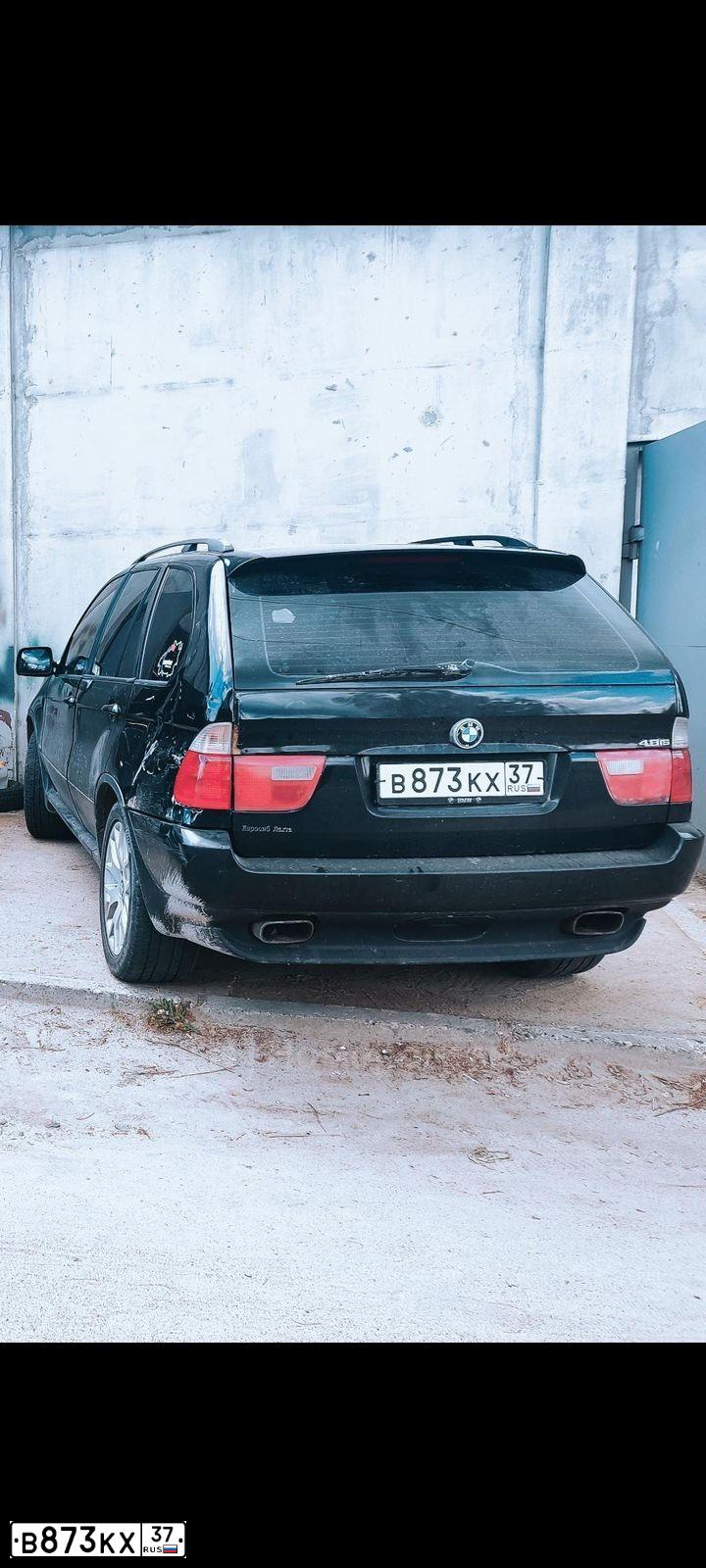 Фото автомобиля BMW X5, 2000 — госномер В873КХ37. Цвет: ЧЕРНЫЙ