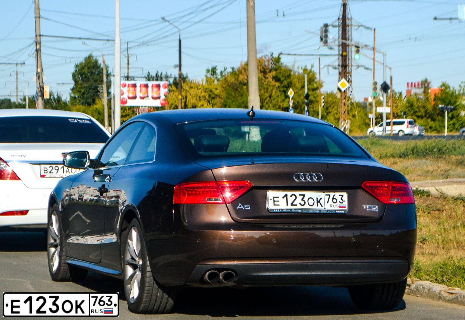 Фото автомобиля AUDI A5, 2012 — госномер С742ОК58. Цвет: Коричневый