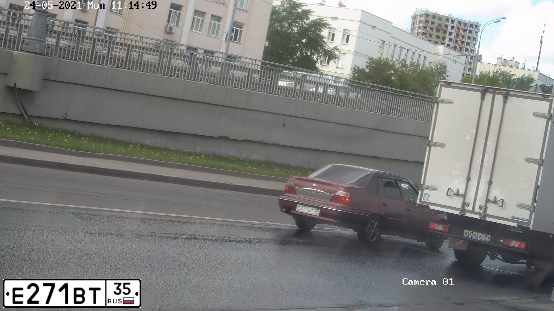 Фото автомобиля DAEWOO NEXIA, 2007 — госномер Е271ВТ35. Цвет: ВИШНЕВЫЙ